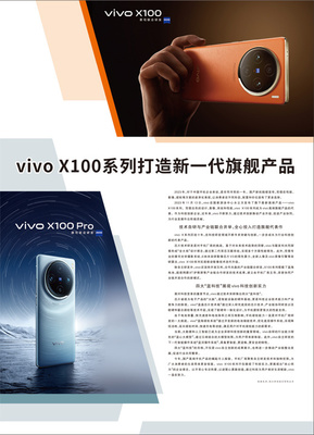 vivo X100系列 新一代旗舰，突破想象的智慧之作